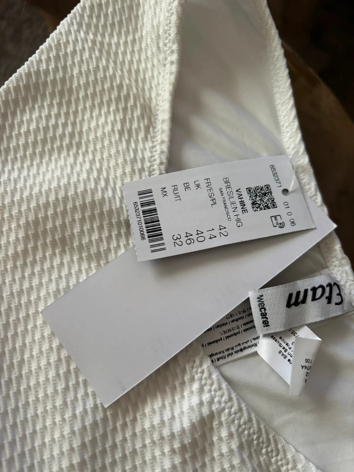 Bas de maillot de bain Etam blanc brésilien high 42 – photo 4